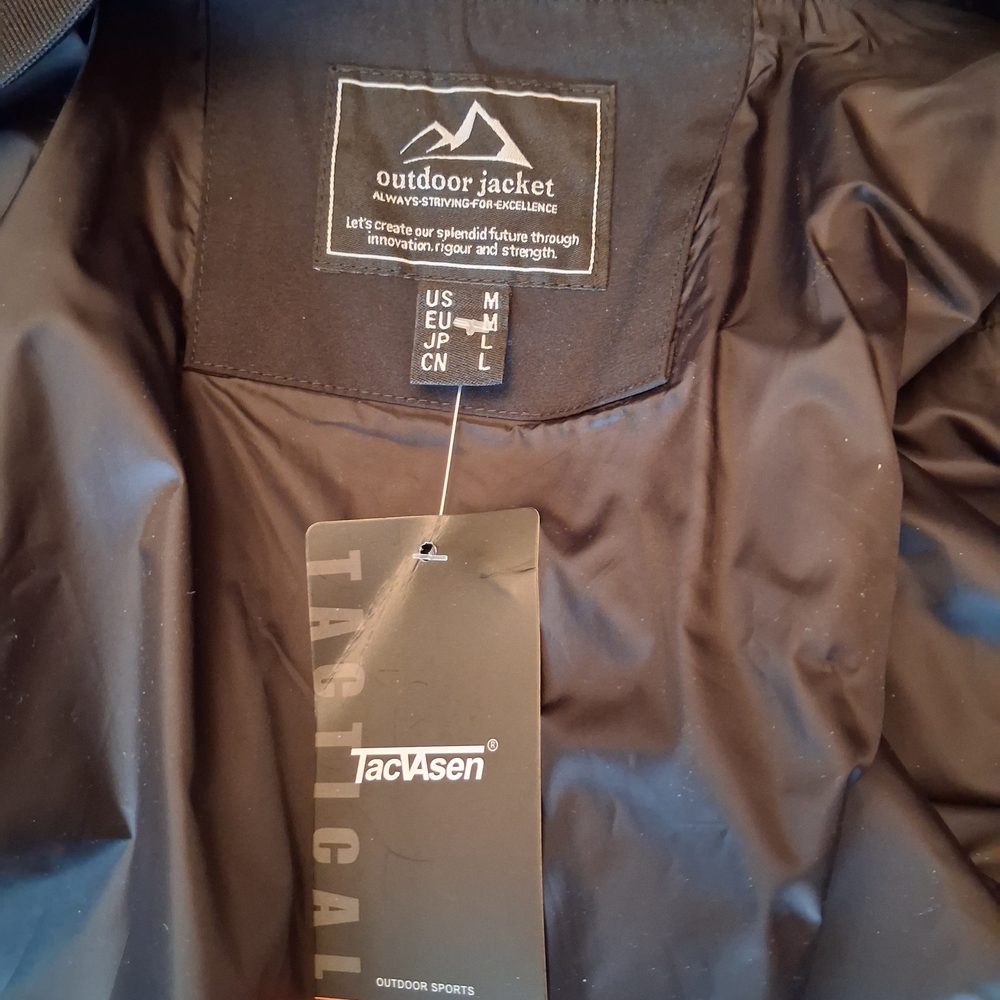Men's Black Bomber Jacket - Classic Zip Front - Picture 6 of 12